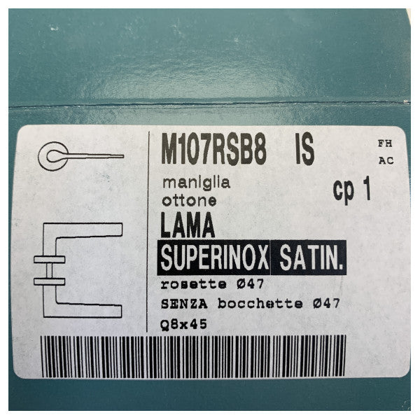 Olivari Lama M107 Dørhåndtaksett Satin Rustfritt Stål