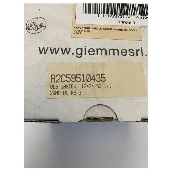 VDO Waste Water Tank Level Indicator 12/24V D52 mm - A2C59510435