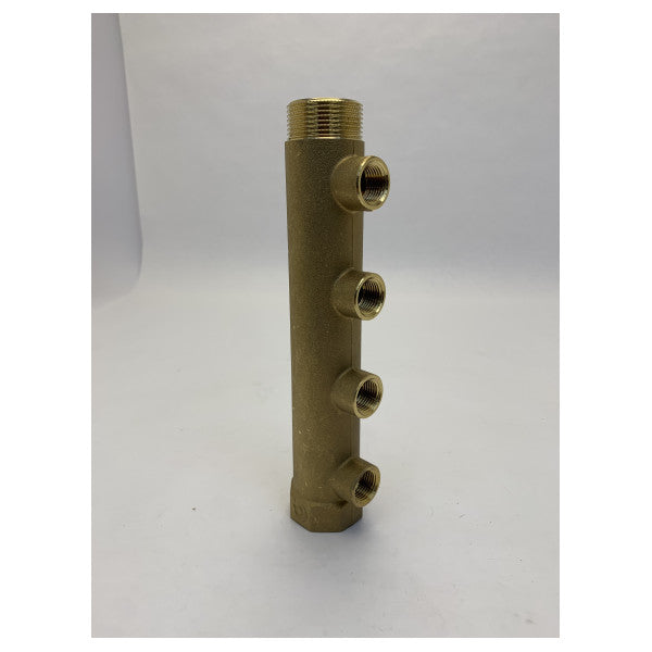 Collecteur 4 voies en laiton Caleffi 592748 1 1/4 pouce x 1/2 pouce - 60 mm
