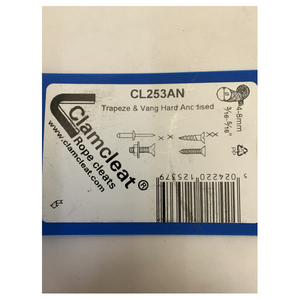 Clamcleat CL253AN Aluminium Rope Clutch 4 - 8 mm