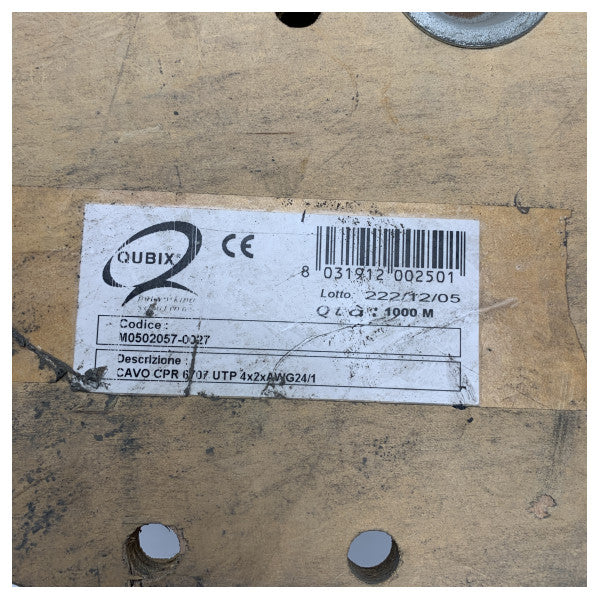 Qubix CPR 6707 UTP ネットワークケーブル 4x2 AWG24 - 耐久性マリングレード屋外イーサネットケーブル
