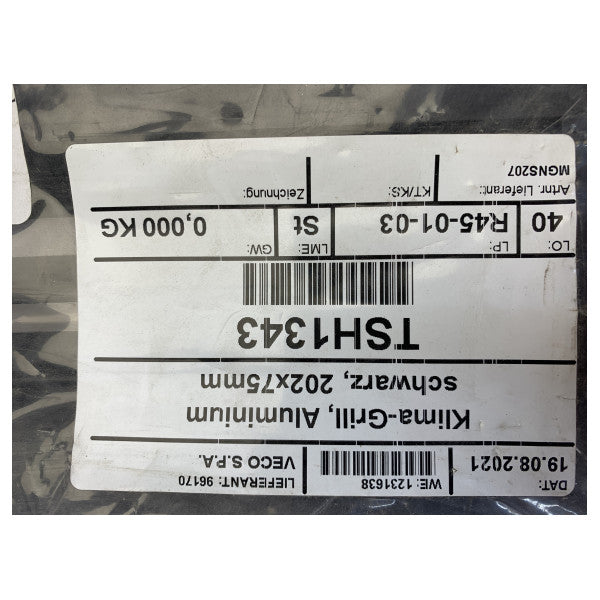 فيكو كليما MGNS207 شبك تكييف الهواء 202 × 75 مم أسود