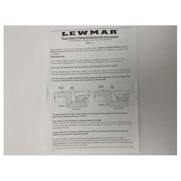 Люк Lewmar Flush 2G розміру 70 - 399701993