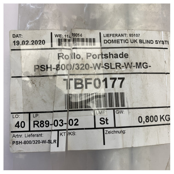 Dometic Portshade Blind PSH-800/320-W-SLR-W-MG Båd Blind
