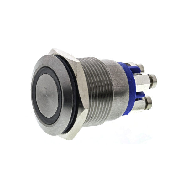 Bulgin MPI/TE/BL/12 Stainless Steel Illuminated Push Button Switch 24V