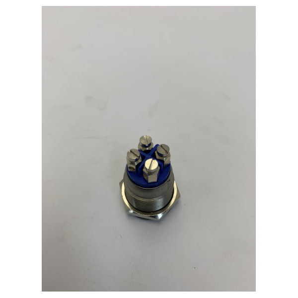 Bulgin MPI/TE/BL/12 Stainless Steel Illuminated Push Button Switch 24V