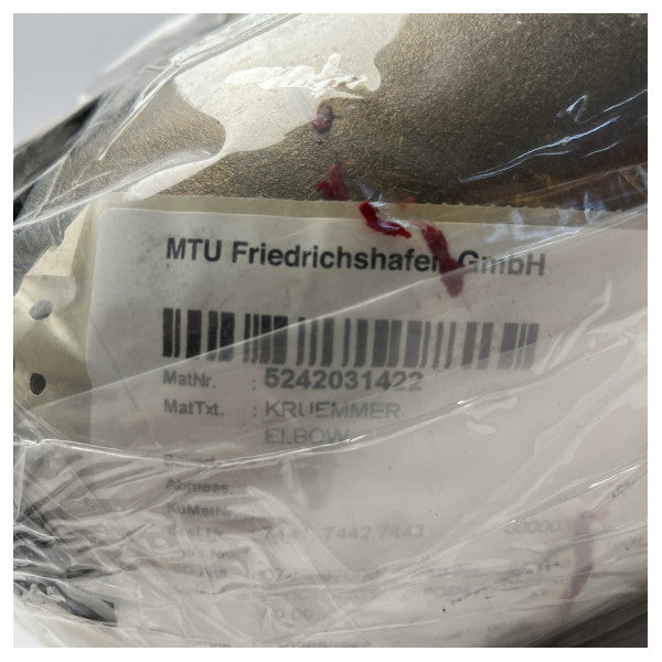 MTU 5242031422 16V4000 вхідне коліно морського насоса для сирої води