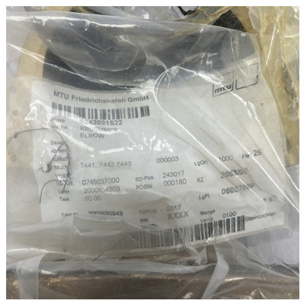 MTU 5242031522 Kruemmer Cooling Pump Elbow