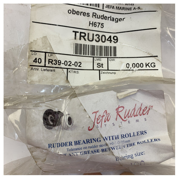 Cuscinetto del timone Jefa con rulli da 100 mm per Hanse 675 e ispezione del boccaporto