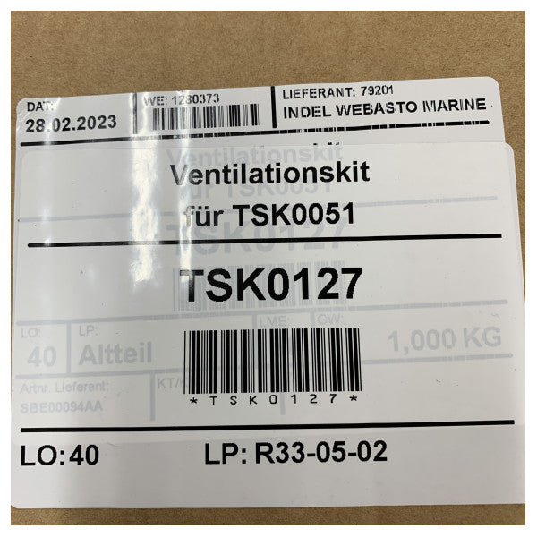 Isotherm SBE0009AA Ventilation | Kit de refroidissement pour machines à glace marines