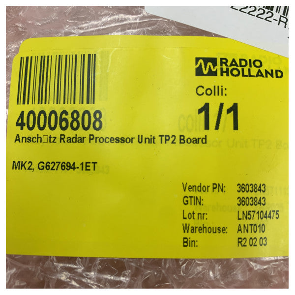 Raytheon Anschutz Radarprosessorenhet TP2-kort MK2 - G627694