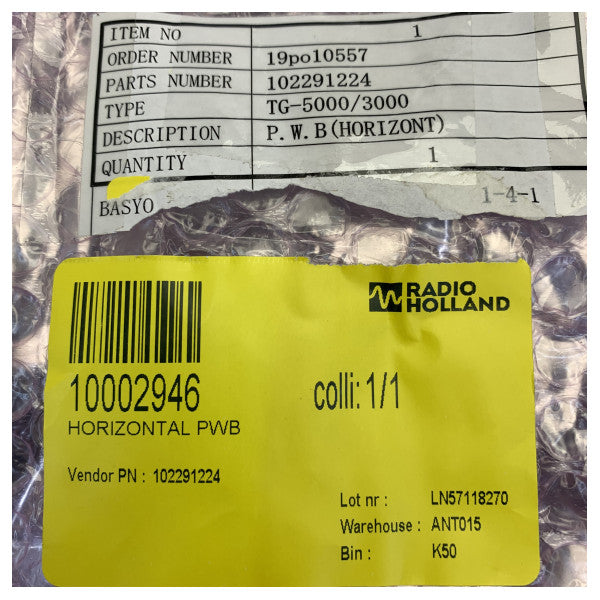 Tokyo Keiki TG5000 / TG3000 Vaakasuuntainen PWB - 102291224