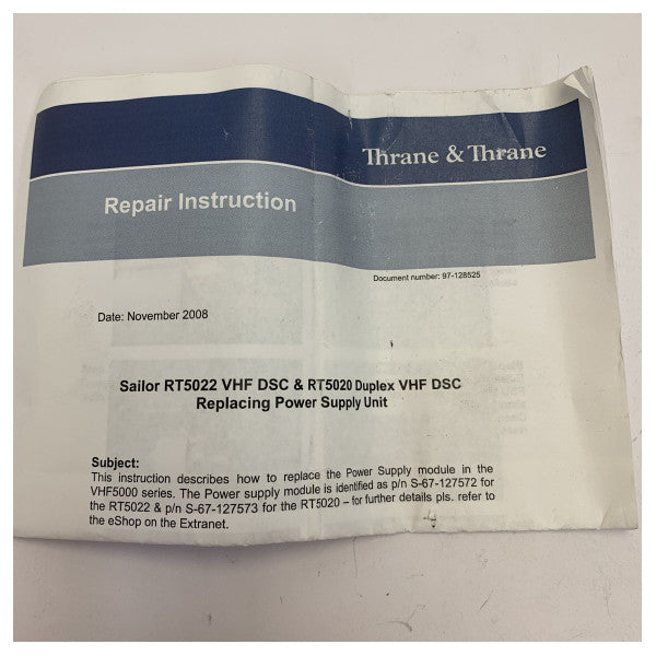 Módulo de PCB de potencia SMPS Thrane y Thrane S-67-127572 100W RT5020 y RT5022