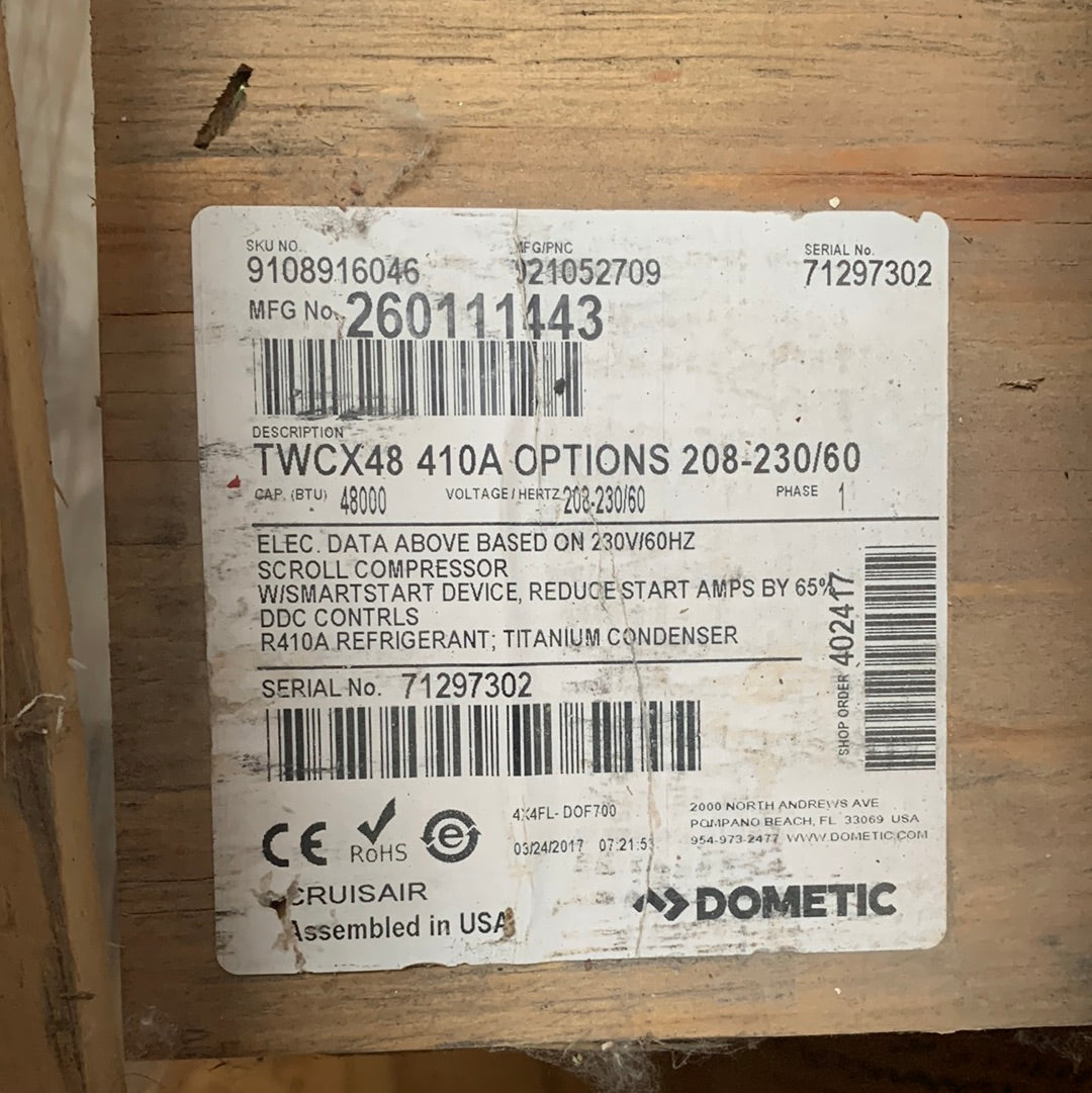 Dometic TWCX48 48 000 BTU Aircon Chiller Unit with Smart Start - 260111443