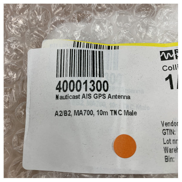 Antena Nauticast MA700 AIS GPS con cable de 10 m TNC macho