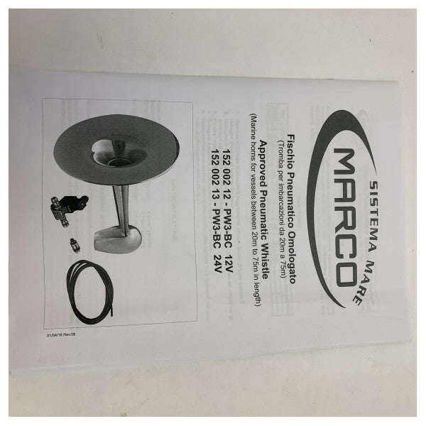 Marco PW3-BC Zračni rog krom 24V 20/75M