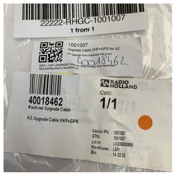 Cabo de Upgrade Nauticast 1001007 A2 para GPS e VHF