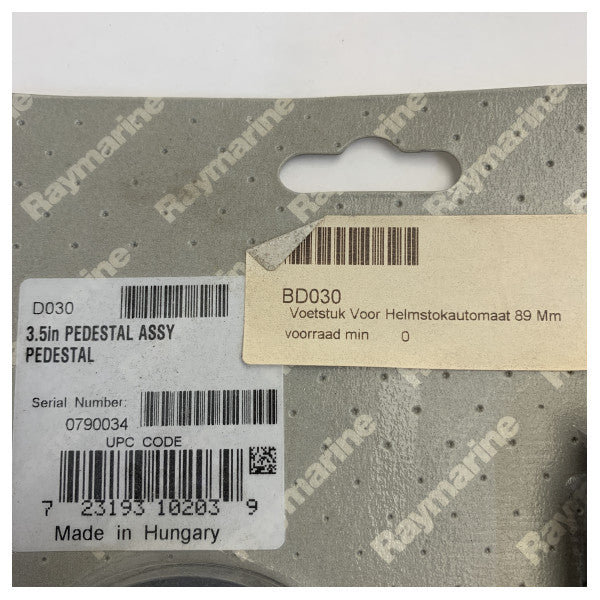 Placa de Montagem Raymarine D030 para Piloto Automático de Leme 89 mm