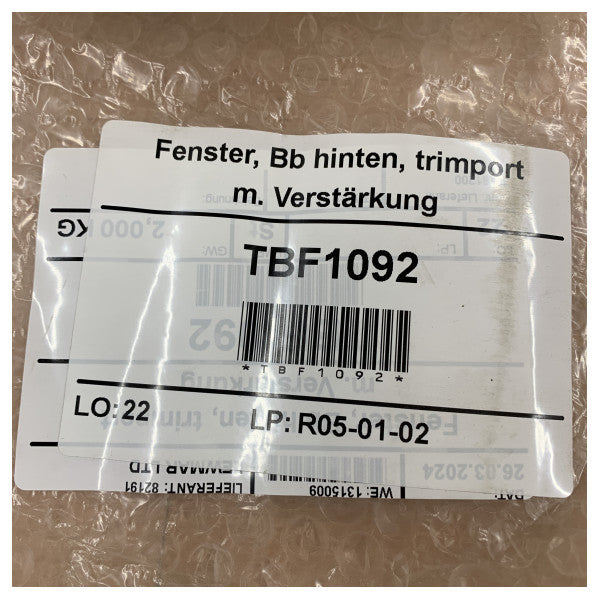 Lewmar Flush Trim Portlight Aft vahvistuksella ja avattavalla ikkuna - 30181200