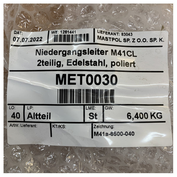 Moody Companionway Hatch - Rautatieportaat 4 askelmaa - MET0030