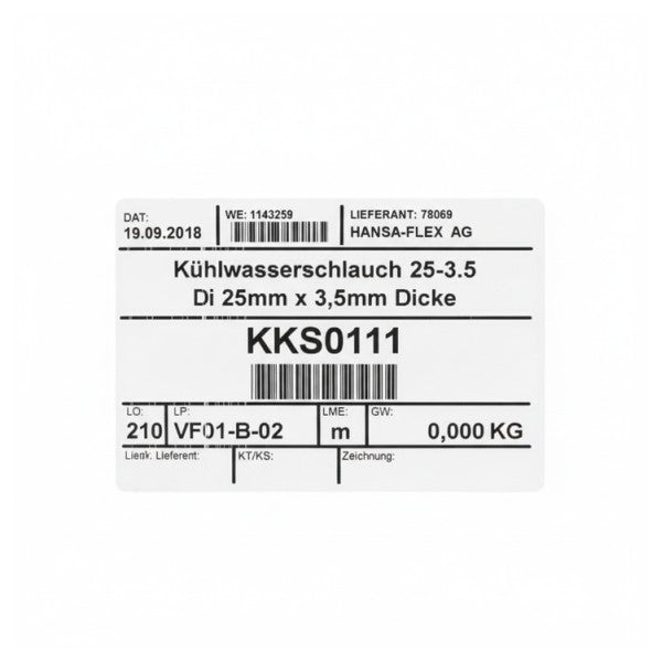 Mangueira de arrefecimento do motor Hansa Flex Marine 25mm x 3.5mm - M101025009