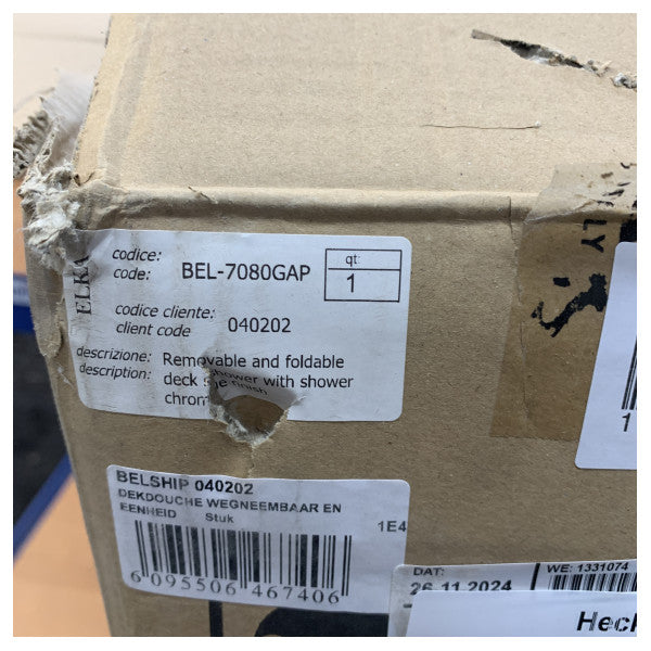 Elka 7080GA Paslanmaz Çelik Çıkarılabilir Dış Mekan Deck Duşu
