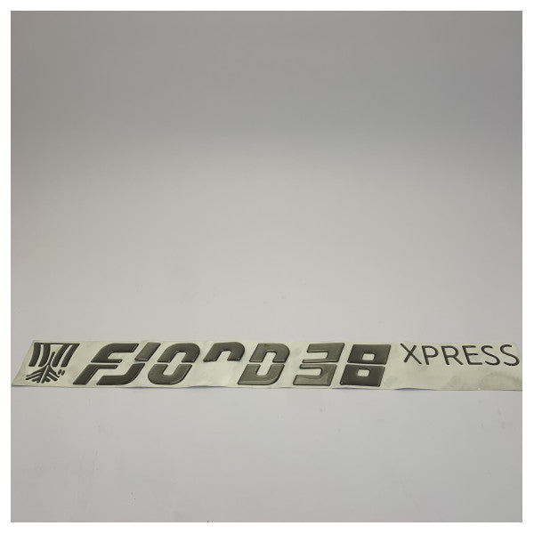 Fjord 38 Xpress -runko decal-tarra hopea - TBZ1136