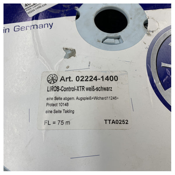 Liros Hanse 675 Control-XTR Dyneema Rep 14mm Grå 75M - 02224-1400
