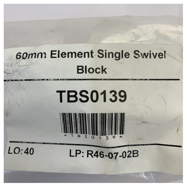 Harken 60mm Element Single Swivel Block - H6261