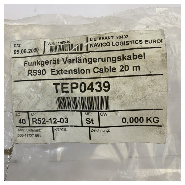 Simrad RS90 VHF Handset Verlängerungskabel 20m - 000-11727-001