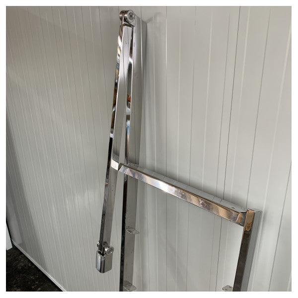 إطار سلم الاستحمام من الفولاذ المقاوم للصدأ من هانسي يخت مع مقبض 5 خطوات - MET1780