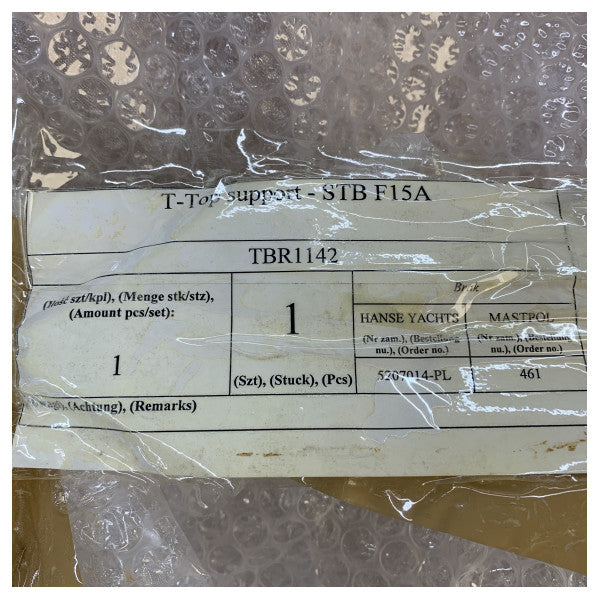 Fjord 42 Open T-Top Stainless Steel Support Starboard Side - TBR1142