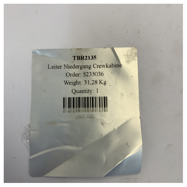 سلم الوصول من الفولاذ المقاوم للصدأ لقمرة طاقم يخت هانسي 675 - TBR2135