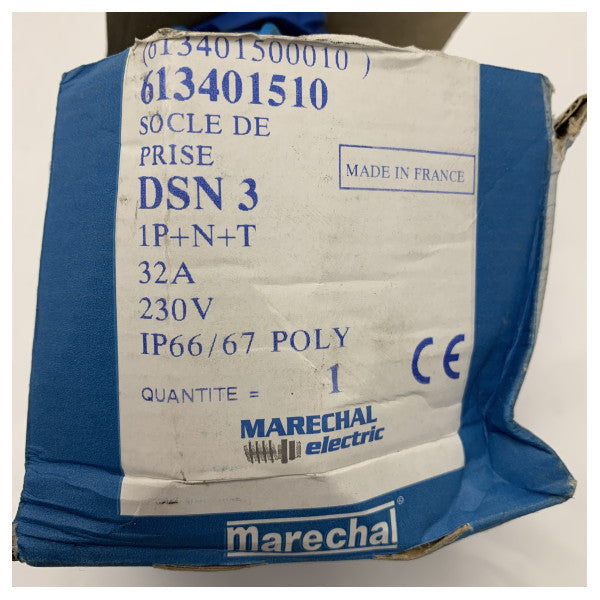 Presa di corrente da terra in policarbonato impermeabile di grado marino 32A 230V IP66/IP67 per barche e yacht