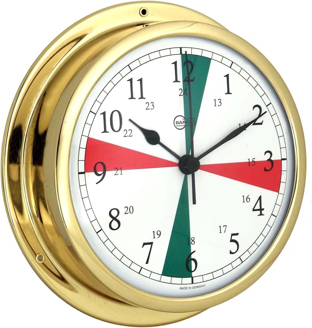 Barigo 611MSFS Clock Silent Polished Octagonal Design