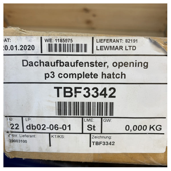 Lewmar Hanse 675 Flush 3G Opening Porthole Black - 79003100 - TBF3342