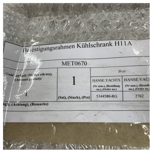 Isotherm Stainless Steel CD-30 Frigorifer Build-In Frame - H11A-5500-901-0