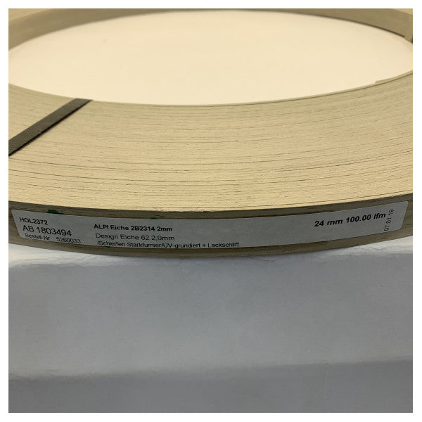 Альпи дъбов фурнир кант 2мм x 24мм