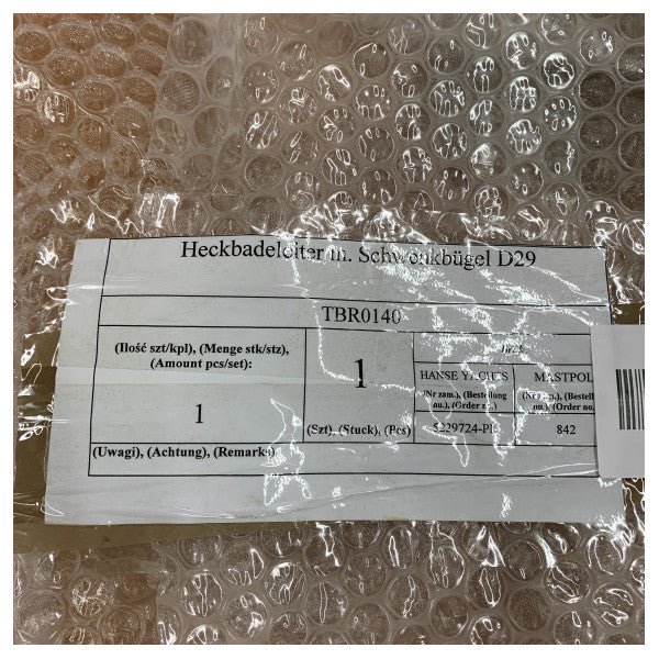 Scala da bagno pieghevole in acciaio inox a 3 gradini Hanse 315 e Dehler 29 - TBR0140