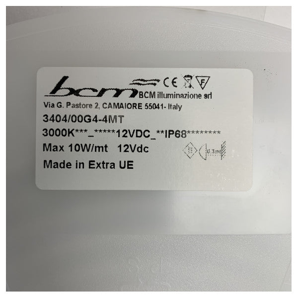 BCM 3404/00G4-4MT LED lysstribe 12V - 3000K - 10W/m - IP68