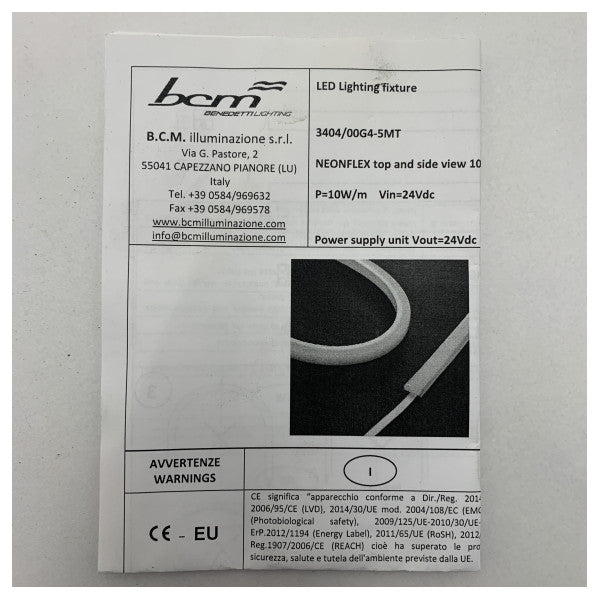 Striscia LED BCM 3404/00G4-5MT NEONflex 10W/m - 24V