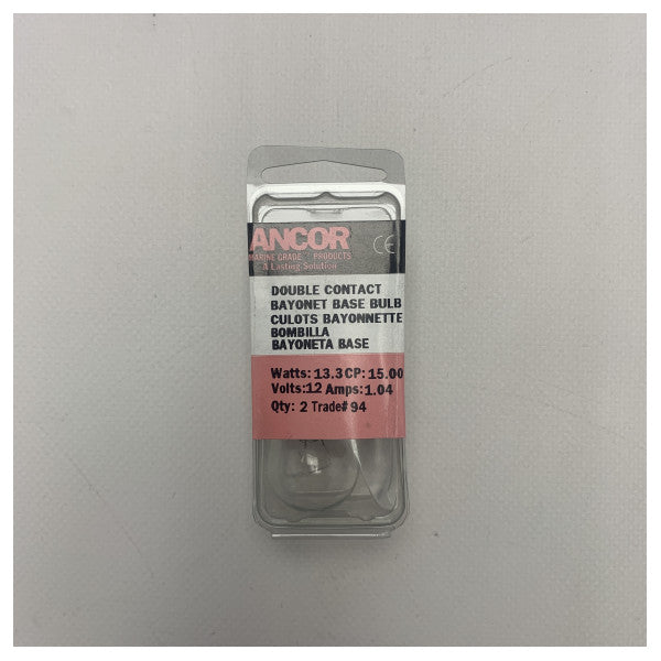 12V 13.3W Marine Bayonet Bulbs - Ανθεκτικός αδιάβροχος φωτισμός για βάρκες και πλοία - Σετ από 2