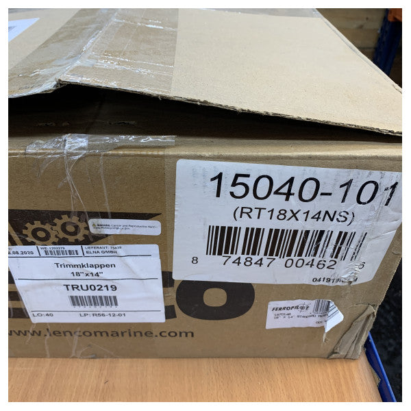 Комплект морських триммерних табів Lenco з нержавіючої сталі 18 x 14 дюймів 12В - 15040-101