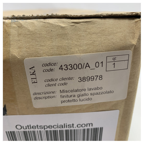 Elka Grayton polished stainless steel high basin sinle lever mixer tab - 43300/A-01