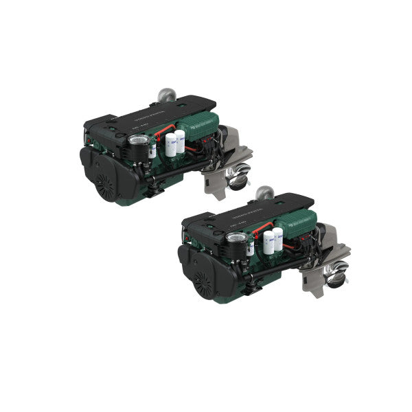 Volvo Penta D6-380 380 HP Twin Engine Kit Diesel Inboard with Sterndrives