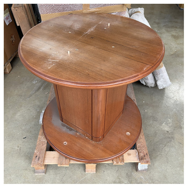 Tavolo in Teak Marino di Lusso Rotondo - Elegante Tavolo da Pranzo e Salone per Yacht o Barca