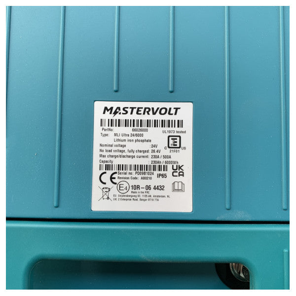 Mastervolt MLI Ultra litiumbatteri 24V/6000 6 kWh - 66026000
