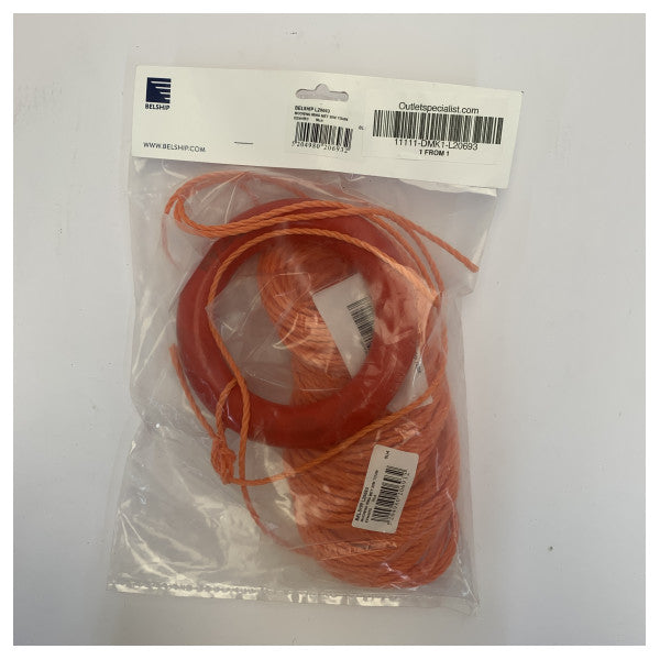 Anillo de amarre Belship L20693 con cuerda de 30M naranja