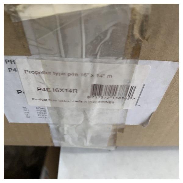 Vetus P4E16X14R 4-лопастно 16 x 14-инчово RH 30 мм витло