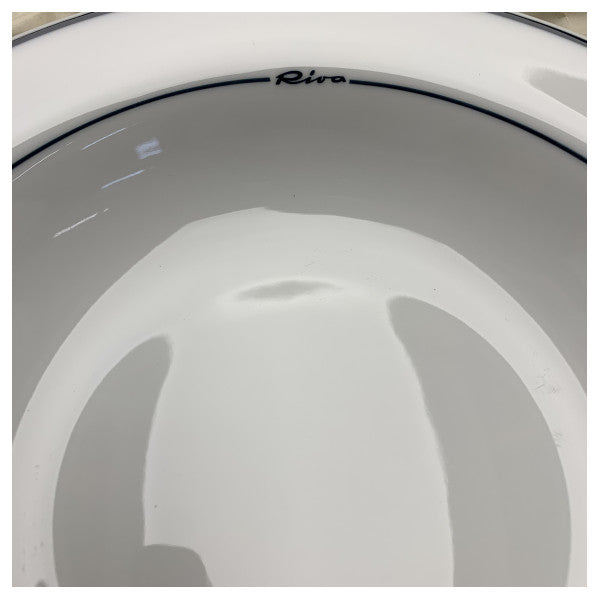 Порцеланова чиния за супа Riva Marine Grade 21,5 cm � Издръжлива посуда за лодки и яхти, която може да се мие в съдомиялна машина
